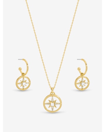 Inicio Gold Plated and Mother of Pearl Celestial Starburst Set - Gift Box