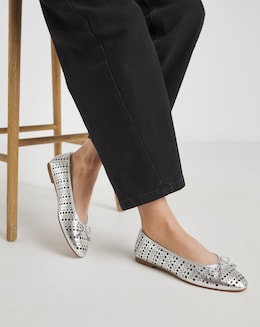Hope Laser Cut Ballerinas - Extra Wide Fit (EEE)