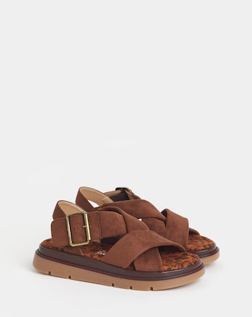 Heavenly Feet Amiee Cross Over Sandals - Wide Fit (E)