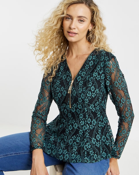 Joe Browns Georgie Lace Zip Top
