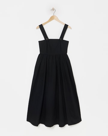 Simply Be Black Poplin Sundress with Pockets