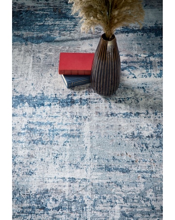 Arctic Scape Ice Washable Easy Care Rug