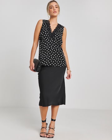 Simply Be Lace Trim Satin Vest