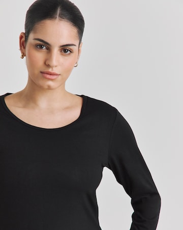 Pretty Secrets 2 Pack Thermal Long Sleeve Tops - Black