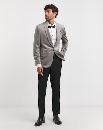 Velvet Satin Lapel Shawl Collar Blazer
