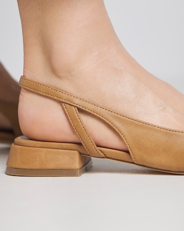 Destiny Slingback Toe Cap Ballerina Shoes Wide E Fit