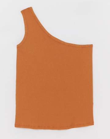 Auburn One Shoulder Rib Top