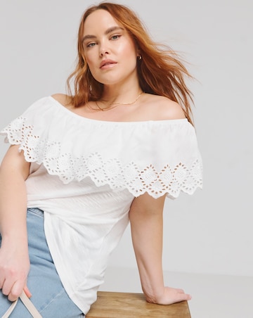 Joe Browns Broderie Frill Jersey Tee