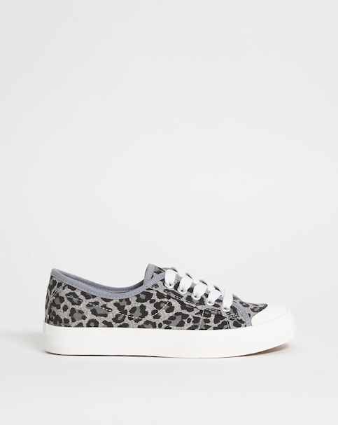 Canvas Lace Shoe - Wide Fit (E)