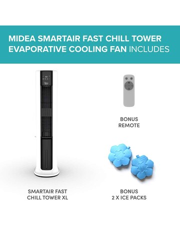 Midea SmartAir Fast Chill Tower XL Evaporative Cooling Fan