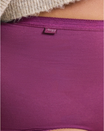 Sloggi (3 Pack) Basic Maxi Knicker, Pale Pink/Mid Pink/Plum