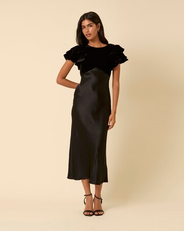 Nobody's Child Velvet Mix Midi Dress