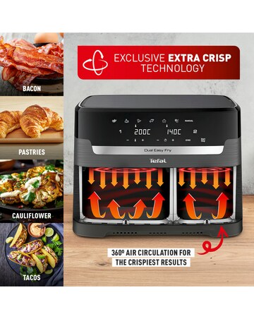 Tefal EY942HG0 Easy Fry XXL 11L Dual Basket Air Fryer