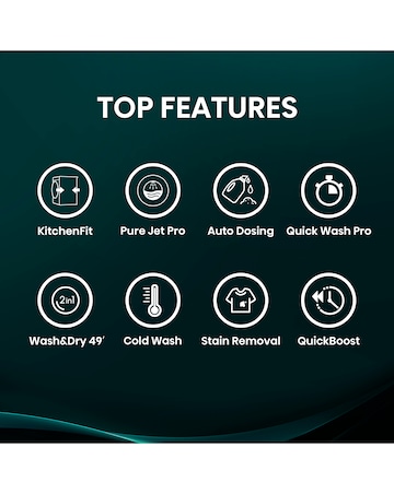 Hisense KitchenFit 5i Series WD5I1245BBR 12kg/8kg Washer Dryer - Black