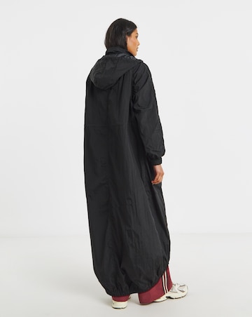 Black Pocket Detail Parachute Parka