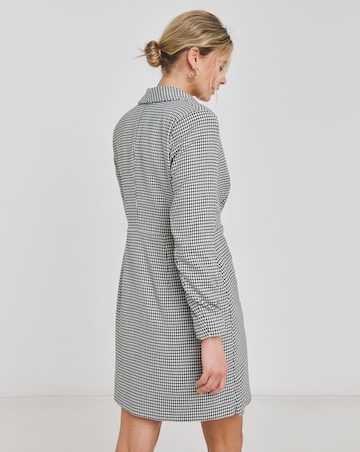 Check Twist Blazer Dress