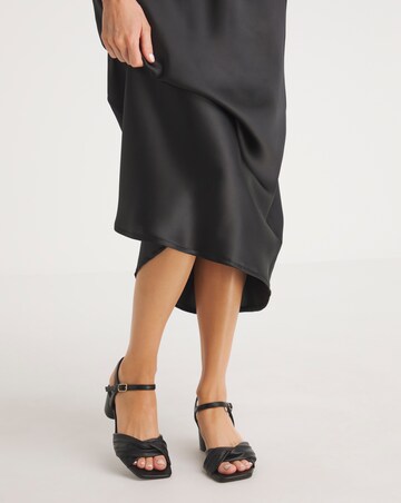 Clovis Twist Flexible Sole Block Heeled Sandals Wide E Fit