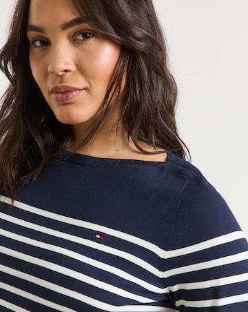 Tommy Hilfiger Jersey Stitch Long Sleeve Boat Neck Sweater