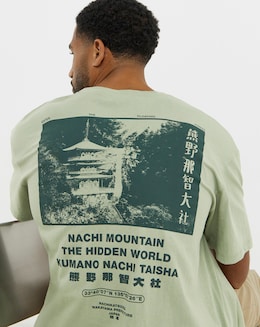 Jack &amp; Jones Kumano  Back Graphic T-Shirt - Green