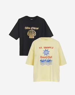 Black &amp; Yellow 2 Pack Graphic Tees Partners