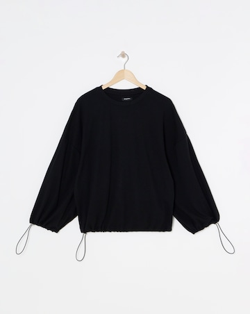 Black Toggle Detail Sweatshirt