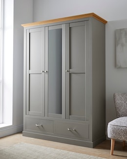 Julipa Ashford 3 Door 2 Drawer Wardrobe with Mirror