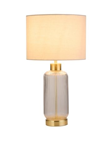 Ribbed Glass Table Lamp