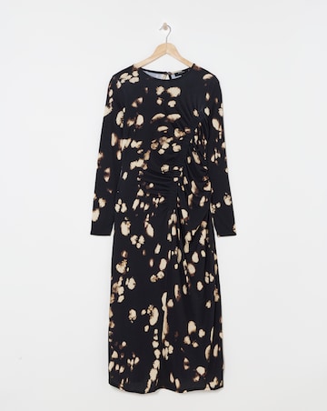 Ruched Seam Detail Midi Dress