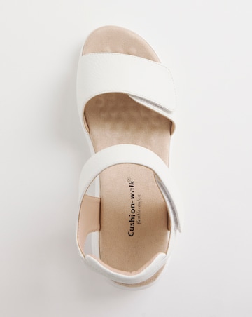 Cushion Walk White Touch and Close Sandal - Ultra Wide Fit (EEEEE)