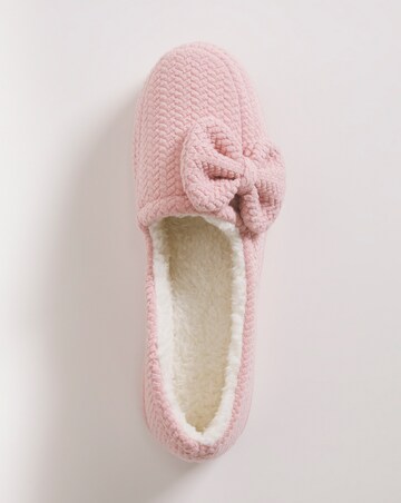 Suki Soft Warm Lined Bow Slippers E Fit