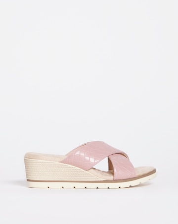 Cushion Walk Crossover Wedge Mule E Fit