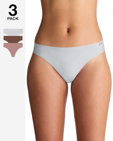 Under Armour 3 Pack Pure Stretch No Show Thong