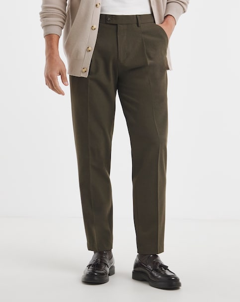 Tailored Tapered Pleat Front Trouser
