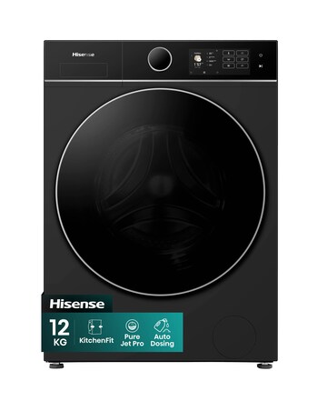 Hisense KitchenFit 5i Series WF5I1245BBR 12kg Washing Machine - Black