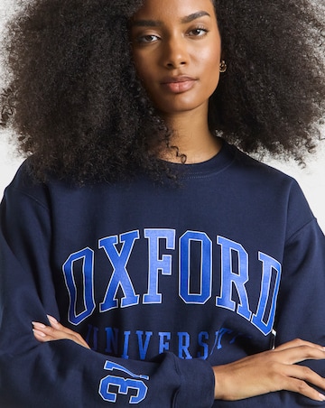 Navy Oxford License Sweatshirt