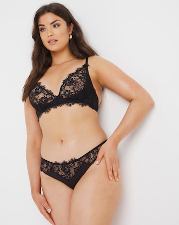 Figleaves Pulse Lace Brazilian - Black