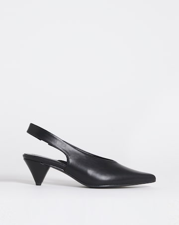 Rina Slingback Pointed Toe Heeled Shoes - Extra Wide Fit (EEE)