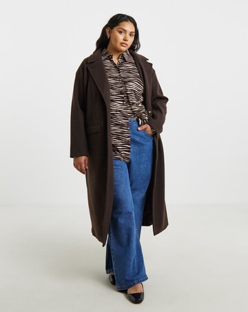 Simply Be Mono Print Viscose Shirt