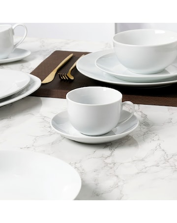 Waterside White Coupe 60 Piece Dinner Set