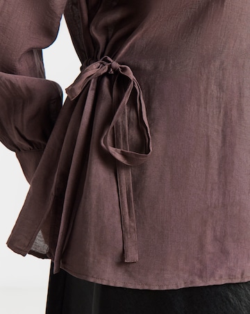 Drawstring Waist Oversized Shirt