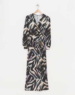 Flounce London Printed Jersey Maxi Dress