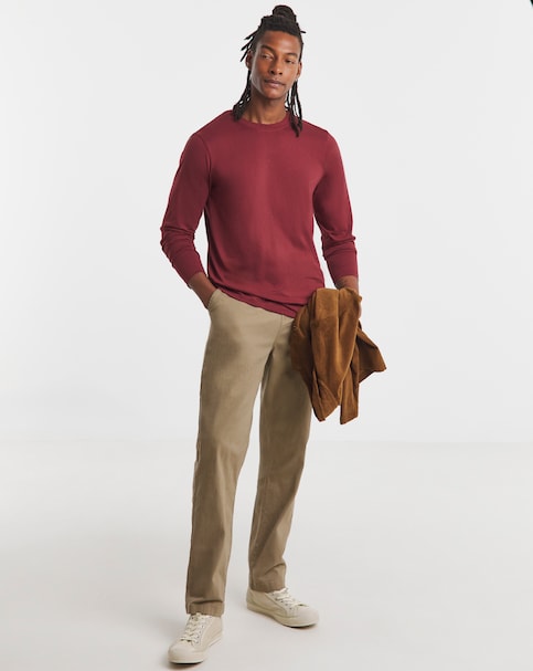 Long Sleeve Crew Neck T-Shirt Long - Port