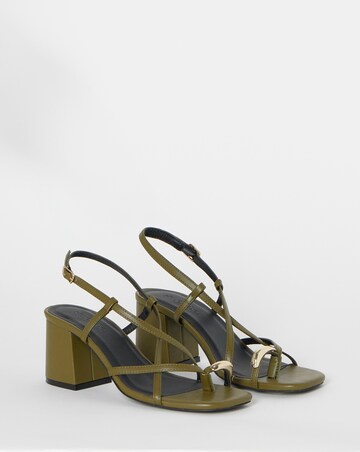 Paola Hardware Detail Toe Loop Heeled Sandals - Extra Wide Fit (EEE)