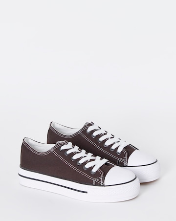 Angel Low Cut Canvas Trainers - Extra Wide Fit (EEE)