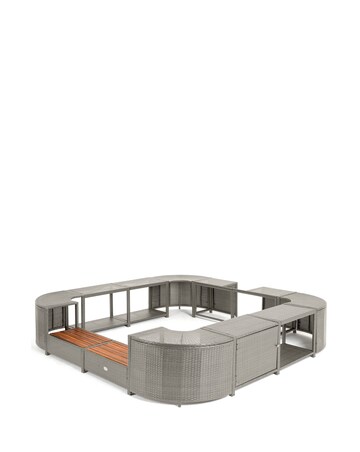 Lay-Z-Spa 188cm Square Rattan Hot Tub Surround