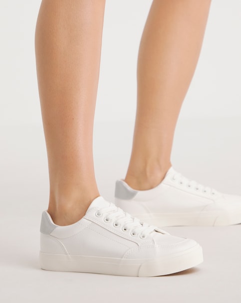 Millie Classic Lace Up Trainers - Wide Fit (E)