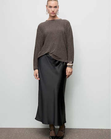 Mango Brown Crew Neck Jumper