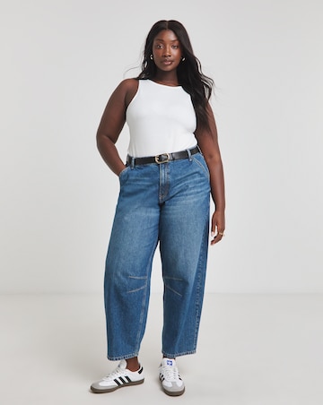 Simply Be White Basic Racer Neck Bodysuit