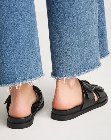 Anthology Gardenia Leather Double Buckle Mule Sandal - Extra Wide Fit (EEE)