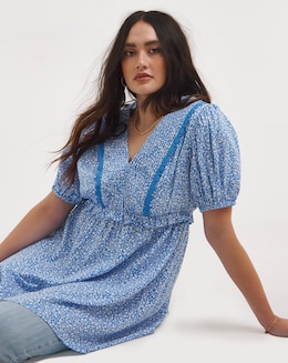 Joe Browns Lace Trim Ditsy Top